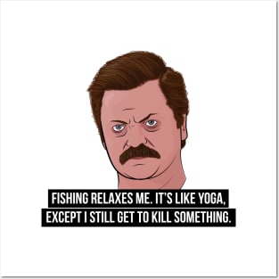 Ron Swanson - Fishing Posters and Art